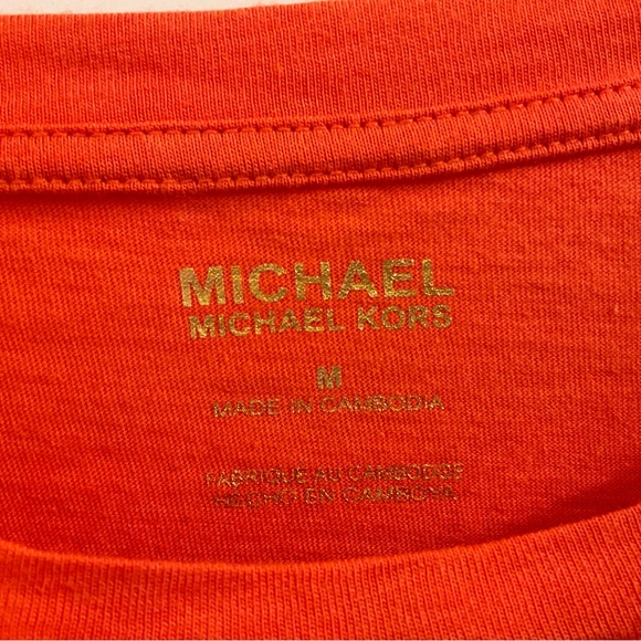 MICHAEL Michael Kors Chain Link Logo T-Shirt - Size Medium - Picture 5 of 7